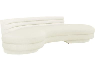 Interlude Home Sutton 97" Dune White Fabric Upholstered Sofa IL19904557