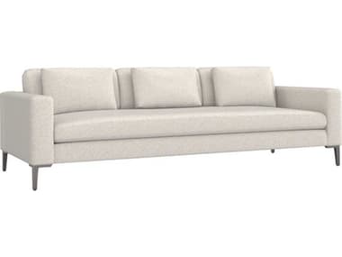 Interlude Home Izzy 102" Drift Pewter Beige Fabric Upholstered Sofa IL19904651