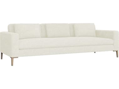 Interlude Home Izzy 102" Foam Bronze White Fabric Upholstered Sofa IL19904655