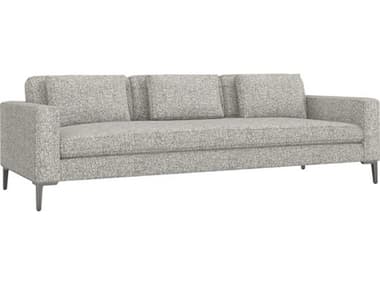 Interlude Home Izzy 102" Breeze Pewter Gray Fabric Upholstered Sofa IL19904656