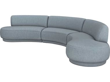 Interlude Home Nuage Gray Upholstered Sectional Sofa IL199049