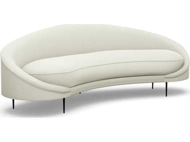 Interlude Home Ava Pure Polished Brass White Upholstered Sofa IL19905115