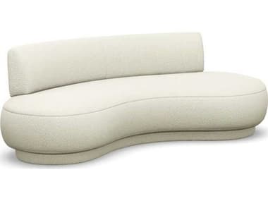 Interlude Home Nuage Down White Faux Leather Sofa IL19905219