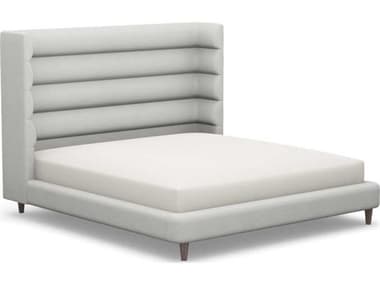 Interlude Home Ornette Gray Hardwood Upholstered King Platform Bed IL19950212