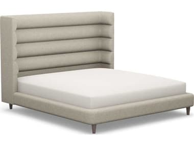 Interlude Home Ornette Beige Hardwood Upholstered King Platform Bed IL19950218