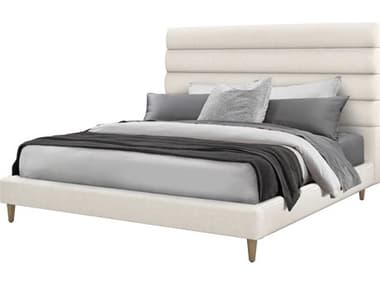 Interlude Home Channel Pearl Icy Grey Wood King Platform Bed IL1995031