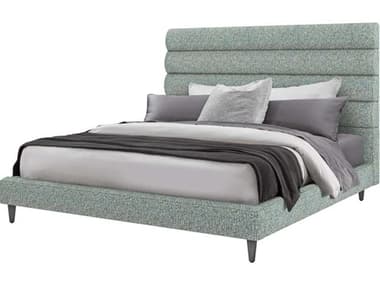 Interlude Home Channel Pool Dark Grey Green Solid Wood King Platform Bed IL19950354