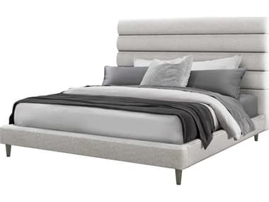 Interlude Home Channel Pure Grey Vintage Wood King Platform Bed IL1995036