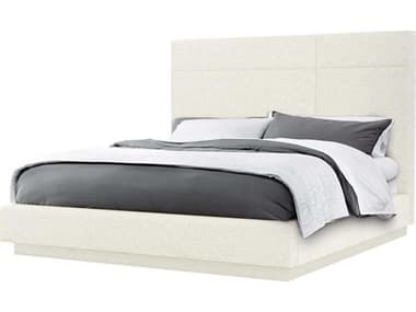 Interlude Home Quadrant Foam White Upholstered King Platform Bed IL19950455