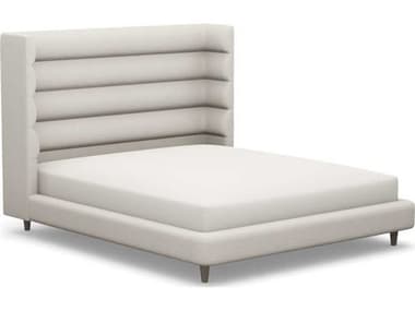 Interlude Home Ornette Beige Hardwood Upholstered California King Platform Bed IL1995067