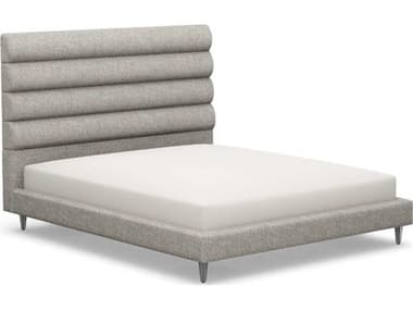 Interlude Home Channel Gray Hardwood Upholstered California King Platform Bed IL19950716
