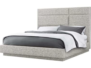 Interlude Home Quadrant Breeze Gray Upholstered California King Platform Bed IL19950856