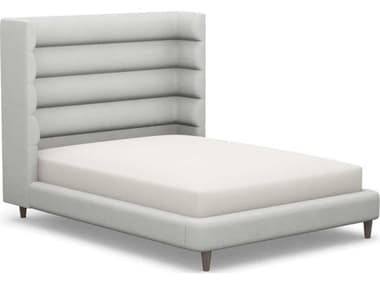 Interlude Home Ornette Gray Solid Wood Upholstered Queen Platform Bed IL19951012