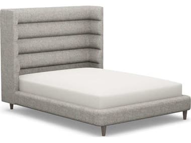 Interlude Home Ornette Gray Solid Wood Upholstered Queen Platform Bed IL19951016