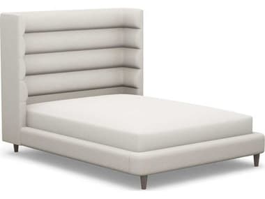 Interlude Home Ornette Beige Hardwood Upholstered Queen Platform Bed IL1995107