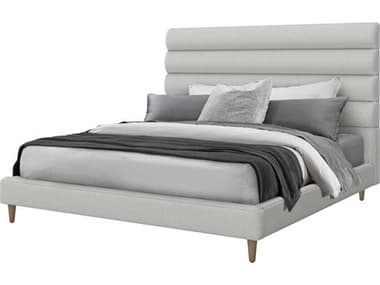 Interlude Home Channel Gray Upholstered Queen Platform Bed IL199511