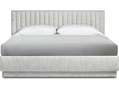 Interlude Home Skylar Beach Heather Gray Upholstered King Panel Bed IL199933