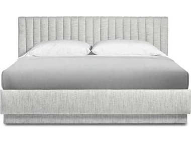 Interlude Home Skylar Beach Heather Gray Upholstered Queen Platform Bed IL199934