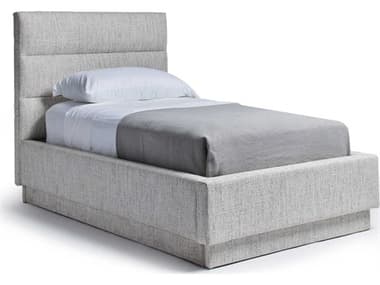 Interlude Home Hawthorne Beach Heather Gray Upholstered Twin Platform Bed IL199938