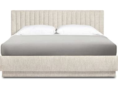 Interlude Home Skylar Aria Sand Beige Upholstered King Platform Bed IL199942