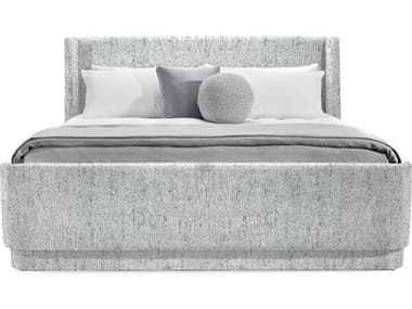 Interlude Home Kaia Maya Jade Gray Upholstered King Panel Bed IL199944