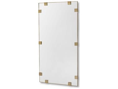 Interlude Home Nippon Brushed Brass Plain Mirror Floor Rectangular IL318059