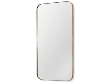 Interlude Home Aalina Brushed Brass Plain Mirror Floor Rectangular IL318083