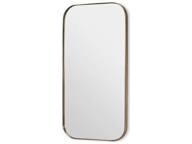 Interlude Home Aalina Brushed Brass Plain Mirror Floor Rectangular IL318084