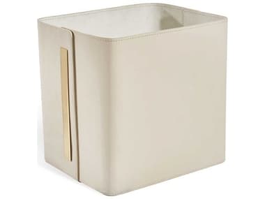 Interlude Home Portia Ivory / Polished Brass Storage Storage Basket IL435026