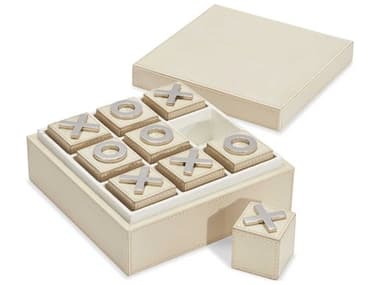 Interlude Home Arya Ivory / Shiny Brass Tic Tac Toe Box Set IL998061
