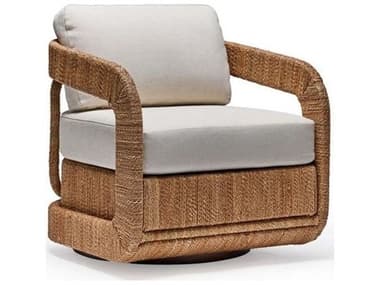 Interlude Home Harbour Swivel Beige Fabric Accent Chair ILW149961