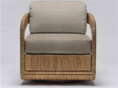 Interlude Home Harbour Swivel 27" Beige Fabric Accent Chair ILW149961105