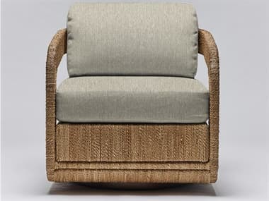 Interlude Home Harbour Swivel 27" Beige Fabric Accent Chair ILW149961108
