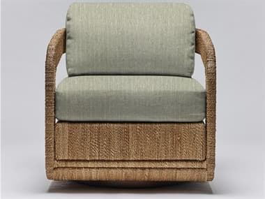 Interlude Home Harbour Swivel 27" Green Fabric Accent Chair ILW149961110