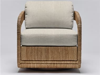 Interlude Home Harbour Swivel 27" Cream Fabric Accent Chair ILW149961111