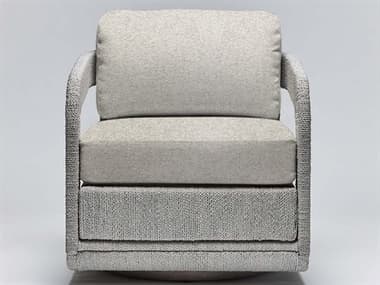 Interlude Home Harbour Swivel 27" Gray Fabric Accent Chair ILW149962100