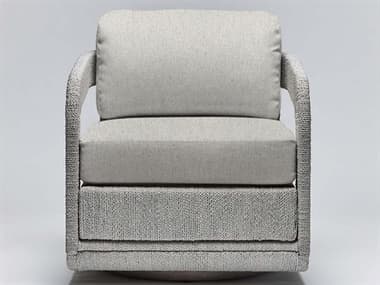 Interlude Home Harbour Swivel 27" Gray Fabric Accent Chair ILW149962102