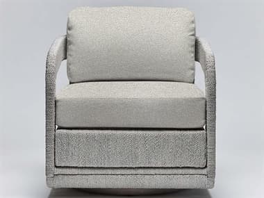 Interlude Home Harbour Swivel 27" Gray Fabric Accent Chair ILW149962103