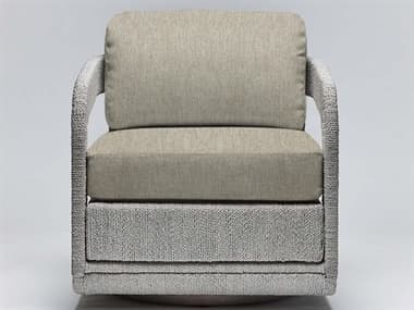 Interlude Home Harbour Swivel 27" Gray Fabric Accent Chair ILW149962106