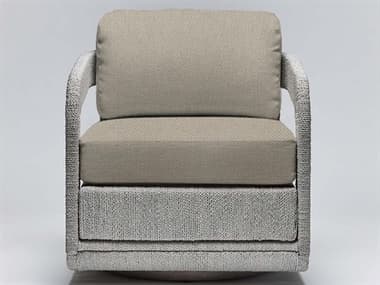 Interlude Home Harbour Swivel 27" Gray Fabric Accent Chair ILW149962109