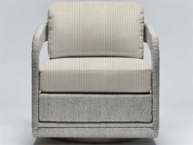 Interlude Home Harbour Swivel 27" Cream Fabric Accent Chair ILW149962111