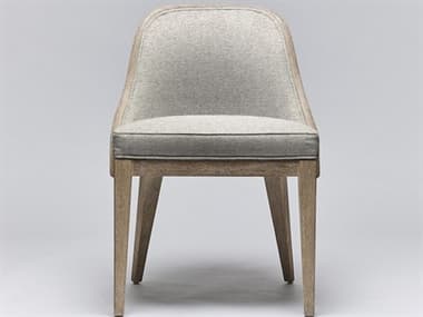 Interlude Home Siesta Mahogany Wood Natural Fabric Upholstered Side Dining Chair ILW149963100