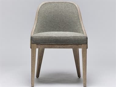 Interlude Home Siesta Mahogany Wood Natural Fabric Upholstered Side Dining Chair ILW149963101