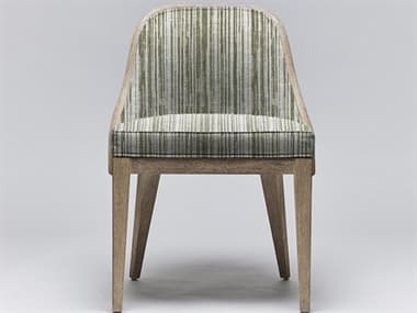 Interlude Home Siesta Mahogany Wood Natural Fabric Upholstered Side Dining Chair ILW149963104