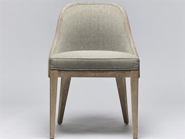 Interlude Home Siesta Mahogany Wood Natural Fabric Upholstered Side Dining Chair ILW149963108