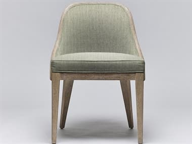Interlude Home Siesta Mahogany Wood Natural Fabric Upholstered Side Dining Chair ILW149963110