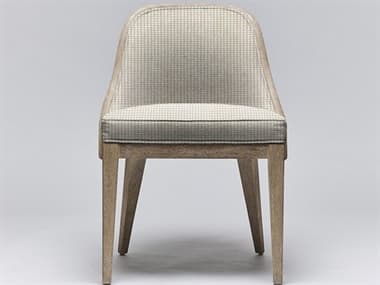 Interlude Home Siesta Mahogany Wood Natural Fabric Upholstered Side Dining Chair ILW149963111