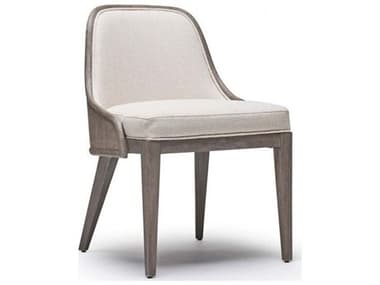 Interlude Home Siesta Mahogany Wood Gray Upholstered Side Dining Chair ILW149964