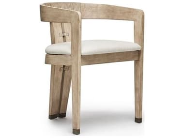 Interlude Home Maryl-III Rattan Beige Upholstered Arm Dining Chair ILW149981