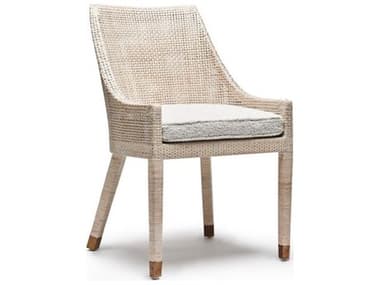 Interlude Home Boca Rattan White Upholstered Side Dining Chair ILW149989